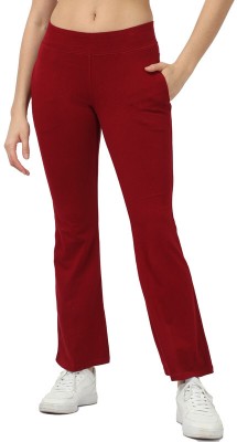 BELORE SLIMS Flared Women Maroon Trousers