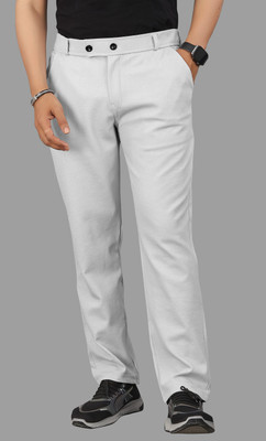 COMBRAIDED Slim Fit Men Grey Trousers