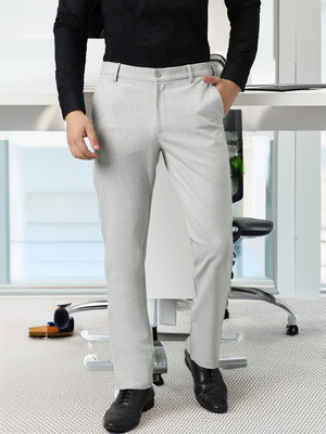 SUBTRACT Slim Fit Men Grey Trousers