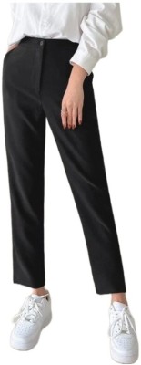 FNOCKS Regular Fit Women Black Trousers