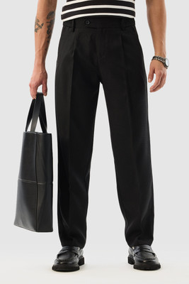 Snitch Regular Fit Men Black Trousers