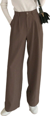 FNOCKS Relaxed Women Brown Trousers