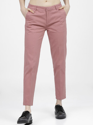 Tokyo Talkies Tapered Women Pink Trousers