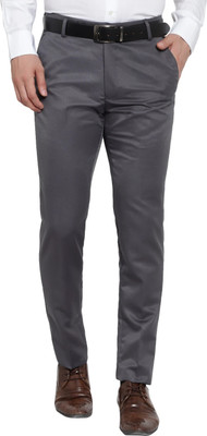 AS FASHION Regular Fit Men Grey Trousers
