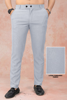 JACKBELLA Regular Fit Men Grey Trousers