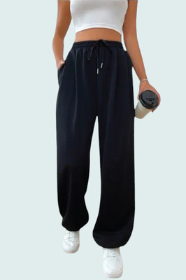 My Swag Relaxed Women Black Trousers
