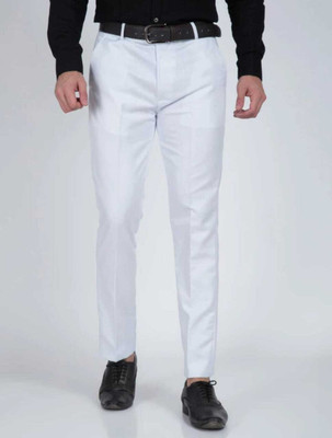 labloose Regular Fit Men White Trousers