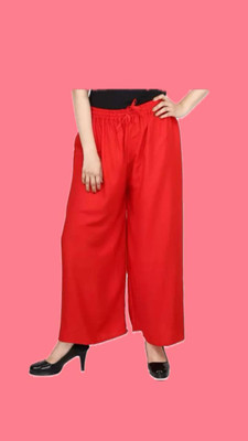 Duilx Regular Fit Women Red Trousers