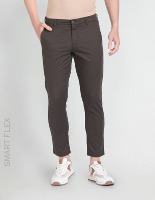 Arrow Sport Tapered Men Brown Trousers