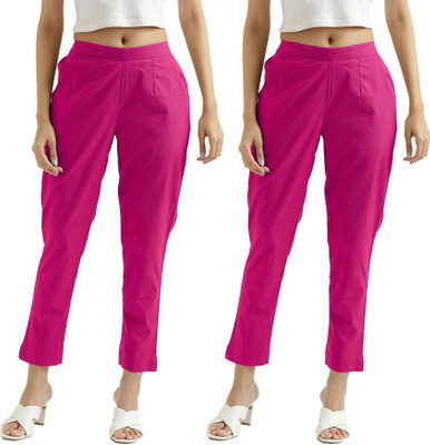 Chiraiyaa Regular Fit Women Pink Trousers