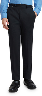 PARK AVENUE Slim Fit Men Blue Trousers