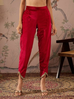 Shae by SASSAFRAS Comfort Fit Women Red Trousers