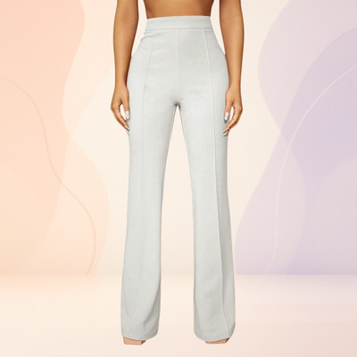Anitafashion Loose Fit Women White Trousers