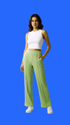LAXMISPORTS Straight Fit Women Green Trousers