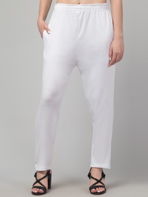 FamBee Regular Fit Women White Trousers