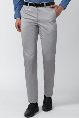 PETER ENGLAND Slim Fit Men Grey Trousers