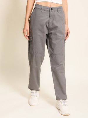 Roadster Slim Fit Women Grey Trousers