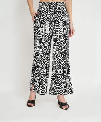 CHARMGAL Flared Women White Trousers