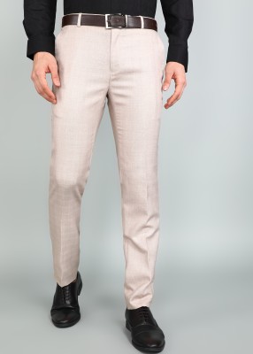 Raymond Slim Fit Men Beige Trousers