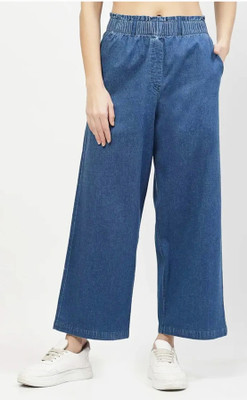 NOVIO Loose Fit Women Blue Trousers