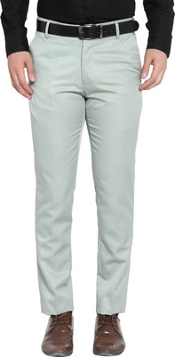 RRFASHION Slim Fit Men Light Green Trousers