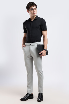 SWADESI STUFF Slim Fit Men Grey Trousers