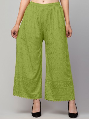 FamBee Relaxed Women Light Green Trousers