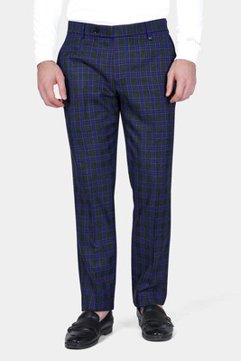 french crown Regular Fit Men Blue Trousers