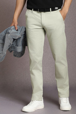 LOUIS PHILIPPE Tapered Men Green Trousers