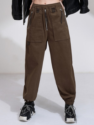 Tokyo Talkies Relaxed Women Brown Trousers