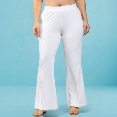 HouseOfCommon Loose Fit Women White Trousers