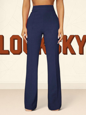 Anitafashion Comfort Fit, Regular Fit Women Dark Blue Trousers