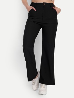 Broadstar Regular Fit Women Black Trousers