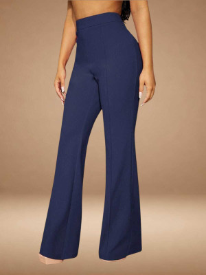 HouseOfCommon Regular Fit Women Dark Blue Trousers