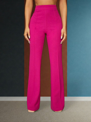 Anitafashion Loose Fit Women Pink Trousers