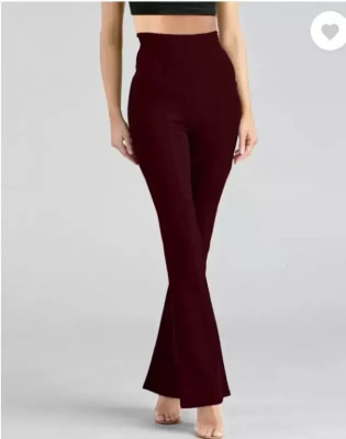 GLADLY Relaxed Women Maroon Trousers