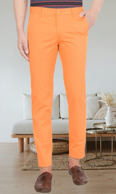AD & AV Regular Fit Men Yellow Trousers