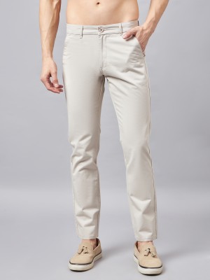 STUDIO NEXX Slim Fit Men Beige Trousers