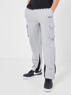 Styli Relaxed Men Grey Trousers