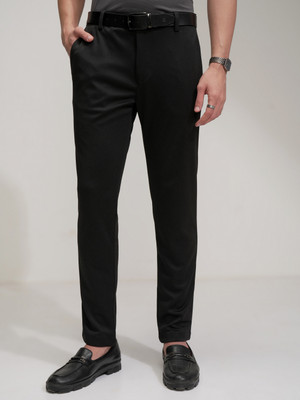 HIGHLANDER Regular Fit Men Black Trousers