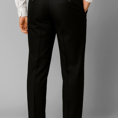 Glad Rag Slim Fit Men Black Trousers