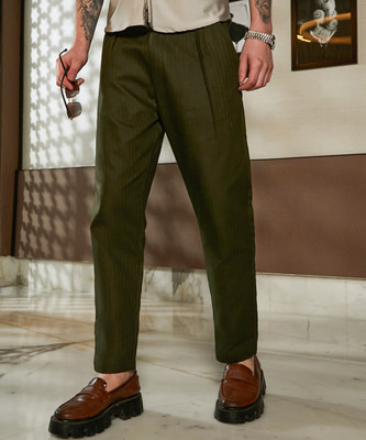 CAMPUS SUTRA Regular Fit Men Green Trousers
