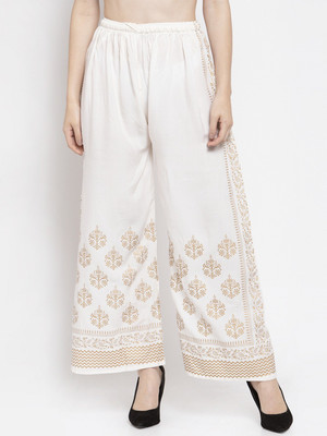 Heatfire Flared Women White Trousers
