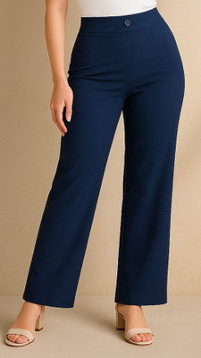NUCLOTHS Regular Fit Women Blue Trousers