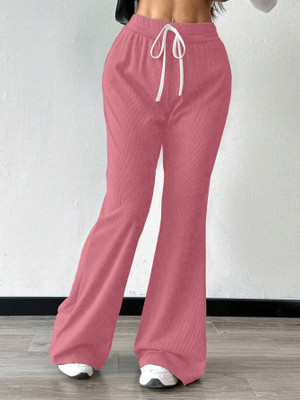 Rajovati Loose Fit Women Pink Trousers