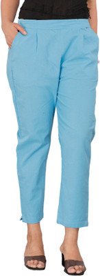 Zucii Regular Fit Women Light Blue Trousers