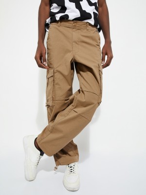 MAX Regular Fit Men Brown Trousers