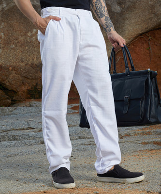 CAMPUS SUTRA Regular Fit Men White Trousers