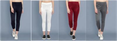 STYLOKAT Regular Fit Women Blue, White, Maroon, Grey Trousers