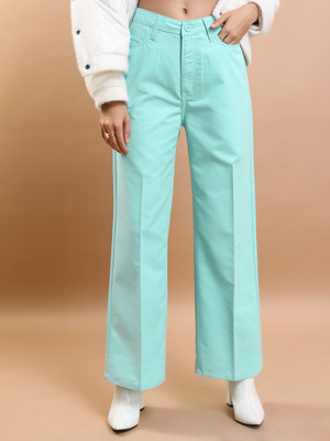 Tokyo Talkies Regular Fit Women Blue Trousers